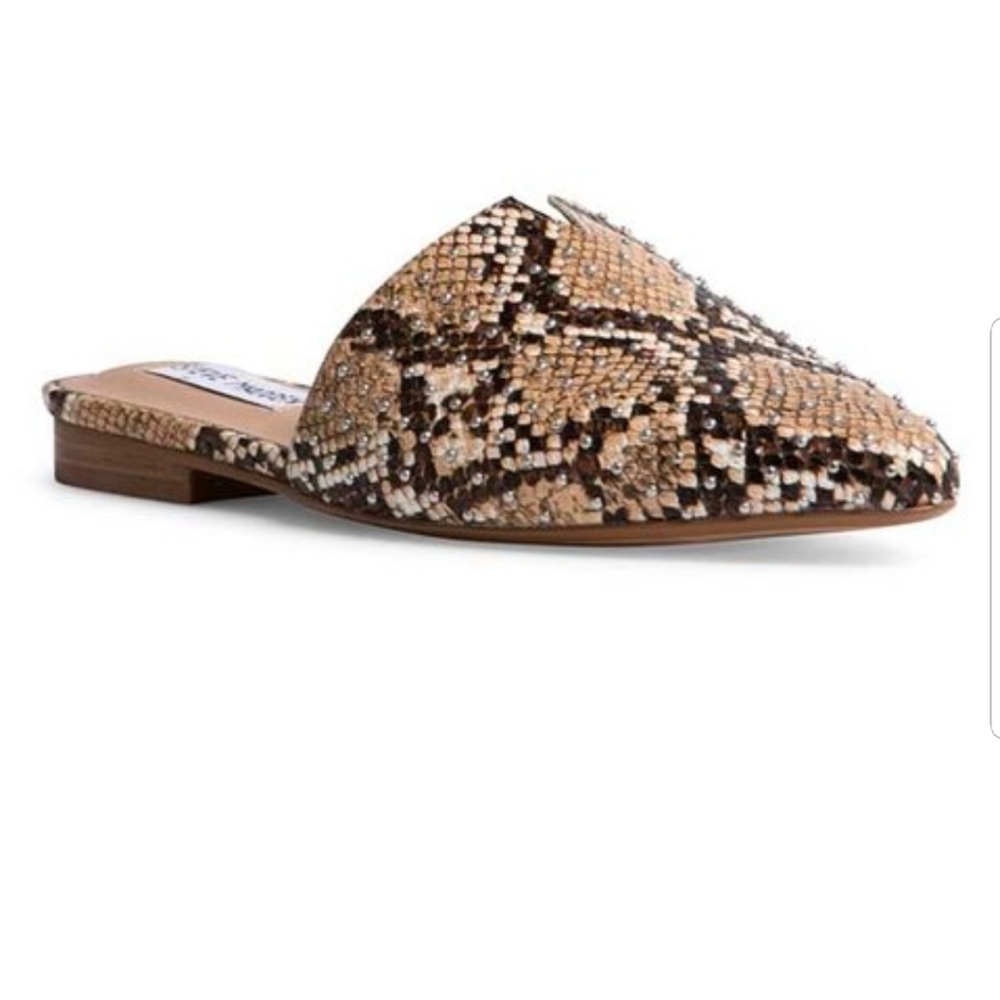 Steve Madden Ally Snake-Embossed Slip-On Mule
